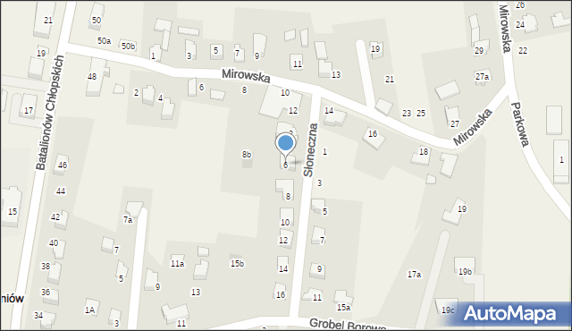 Kaniów, Słoneczna, 6, mapa Kaniów