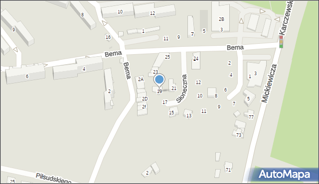 Karczew, Słoneczna, 19, mapa Karczew