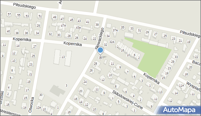 Karczew, Słowackiego Juliusza, 30, mapa Karczew