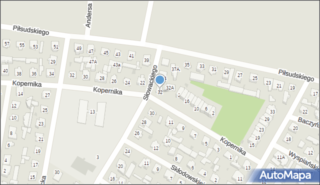 Karczew, Słowackiego Juliusza, 32, mapa Karczew