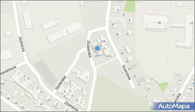 Karczew, Ślusarska, 10/7, mapa Karczew