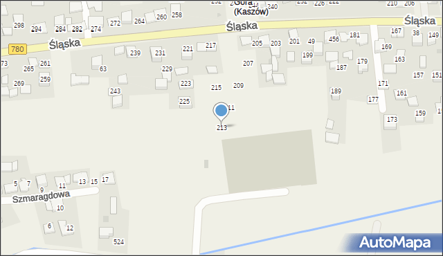 Kaszów, Śląska, 213, mapa Kaszów