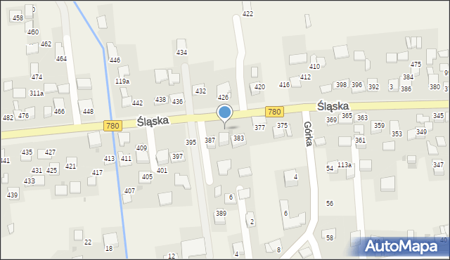 Kaszów, Śląska, 385, mapa Kaszów