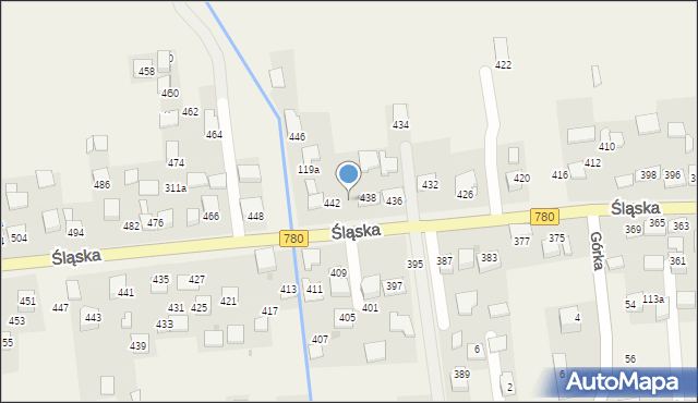 Kaszów, Śląska, 440, mapa Kaszów