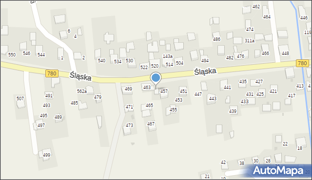 Kaszów, Śląska, 461, mapa Kaszów