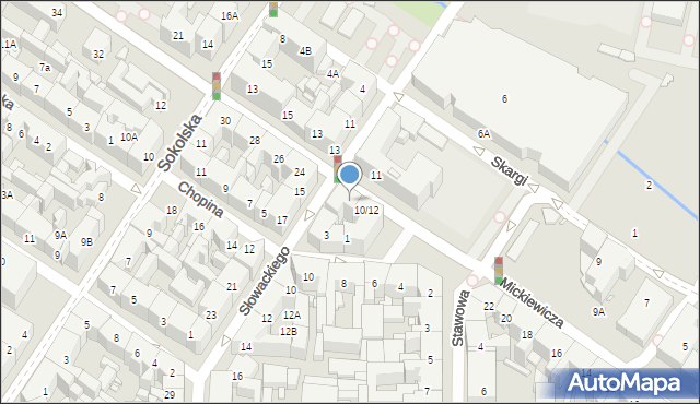 Katowice, Słowackiego Juliusza, 6, mapa Katowic