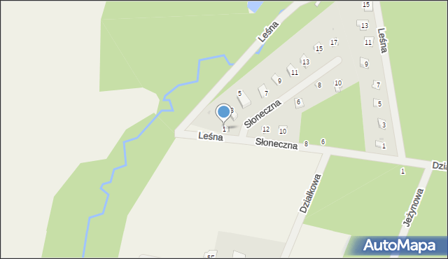 Kazimierz, Słoneczna, 1, mapa Kazimierz