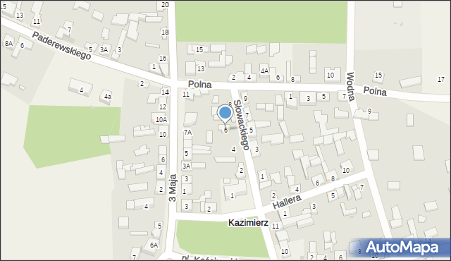 Kazimierz, Słowackiego Juliusza, 6, mapa Kazimierz