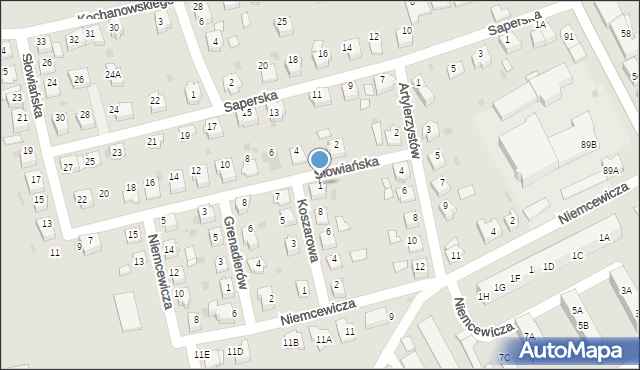 Kędzierzyn-Koźle, Słowiańska, 1, mapa Kędzierzyna-Koźle