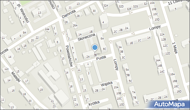 Kędzierzyn-Koźle, Słoneczna, 2B, mapa Kędzierzyna-Koźle