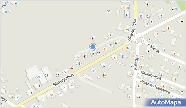 Kędzierzyn-Koźle, Sławięcicka, 35, mapa Kędzierzyna-Koźle