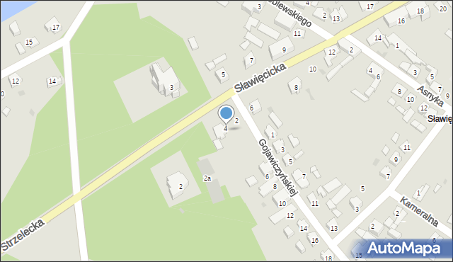 Kędzierzyn-Koźle, Sławięcicka, 4, mapa Kędzierzyna-Koźle