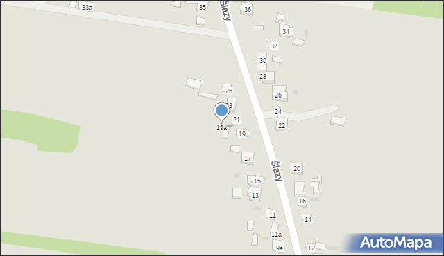 Kielce, Ślazy, 19a, mapa Kielc