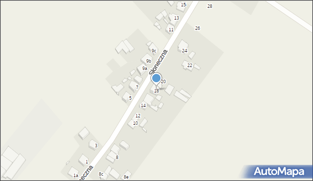 Kiełczewo, Słoneczna, 18, mapa Kiełczewo