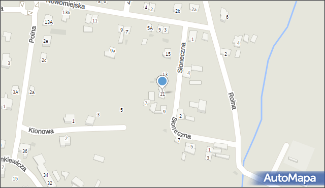 Kisielice, Słoneczna, 11, mapa Kisielice