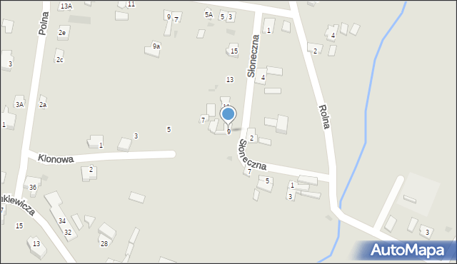 Kisielice, Słoneczna, 9, mapa Kisielice