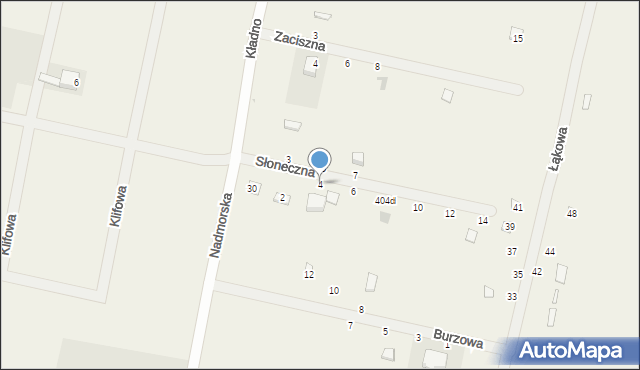 Kładno, Słoneczna, 4, mapa Kładno