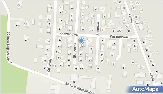 Kleczew, Słoneczna, 15, mapa Kleczew