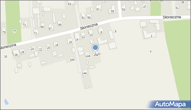 Klembów, Słoneczna, 10a, mapa Klembów