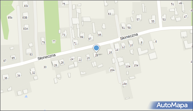 Klembów, Słoneczna, 18, mapa Klembów