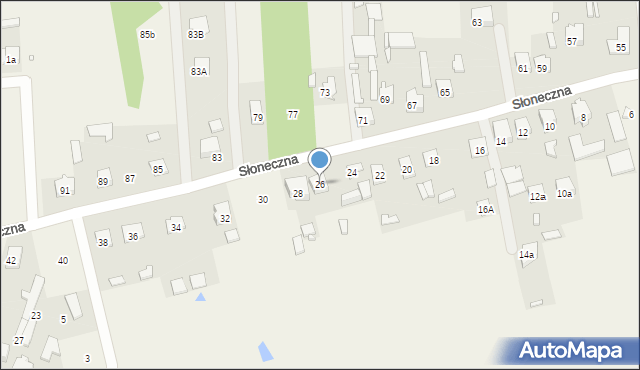 Klembów, Słoneczna, 26, mapa Klembów