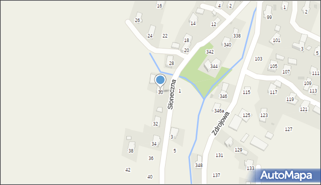 Klimkówka, Słoneczna, 30, mapa Klimkówka