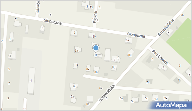 Kliniska Wielkie, Słoneczna, 1f, mapa Kliniska Wielkie