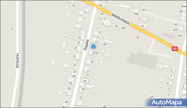 Kłobuck, Śląska, 17, mapa Kłobuck