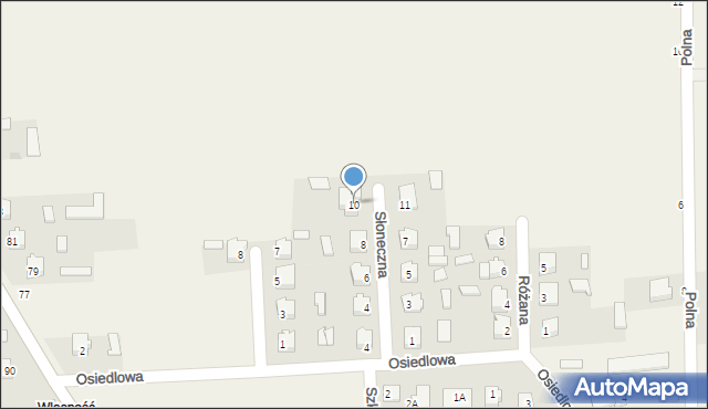 Kłoczew, Słoneczna, 10, mapa Kłoczew