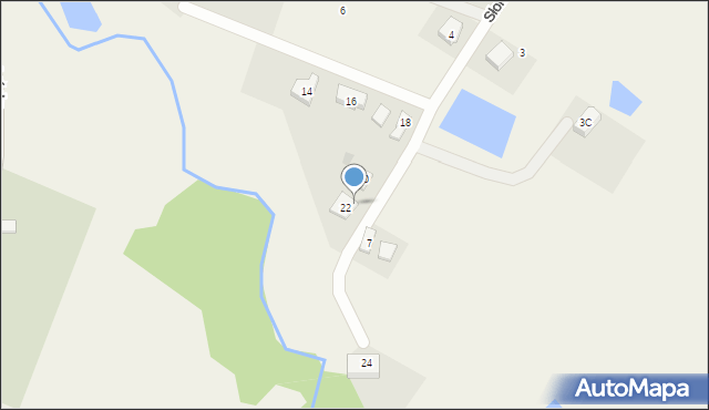 Kłodawa, Słoneczna, 22A, mapa Kłodawa