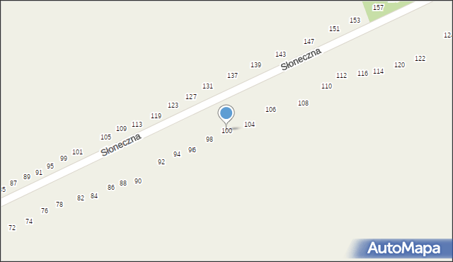 Klonowa, Słoneczna, 100, mapa Klonowa