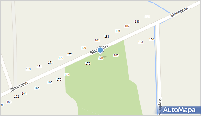 Klonowa, Słoneczna, 178, mapa Klonowa