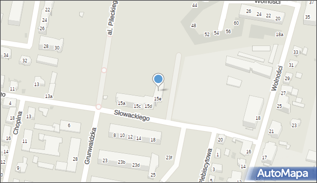 Kluczbork, Słowackiego Juliusza, 15f, mapa Kluczbork