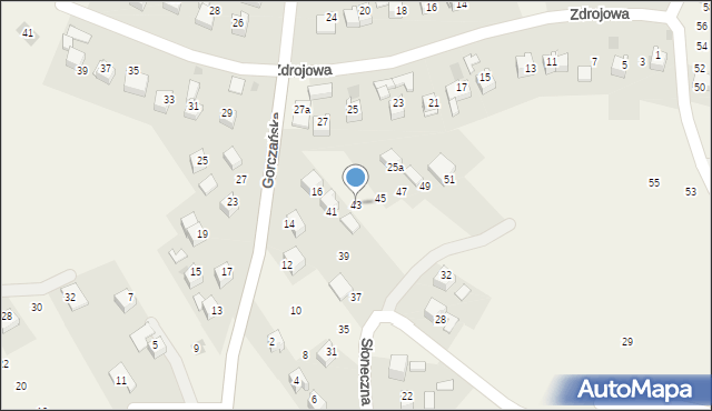 Kluszkowce, Słoneczna, 43, mapa Kluszkowce