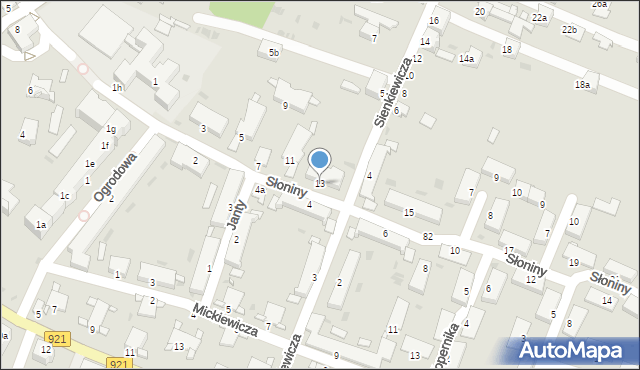 Knurów, Słoniny Antoniego, 13, mapa Knurów