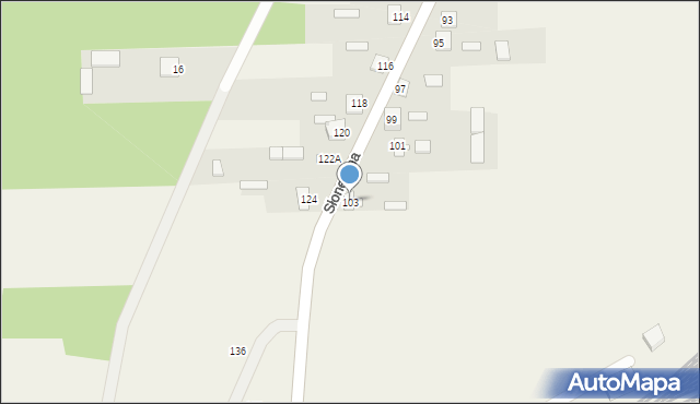 Kobylany, Słoneczna, 103, mapa Kobylany