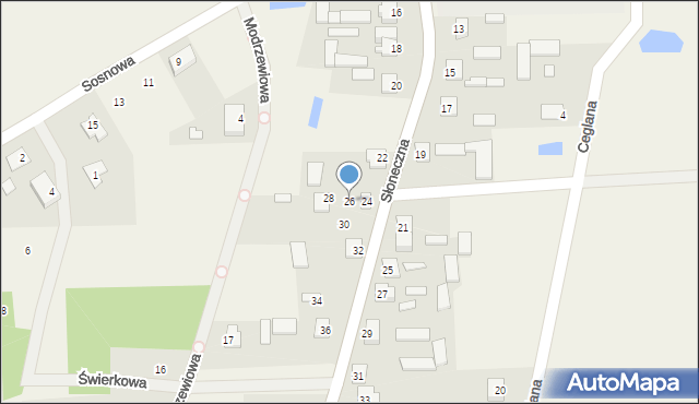Kobylany, Słoneczna, 26, mapa Kobylany