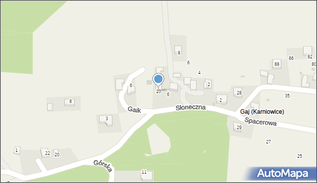 Kobylany, Słoneczna, 10, mapa Kobylany