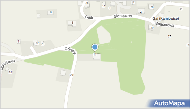 Kobylany, Słoneczna, 11, mapa Kobylany