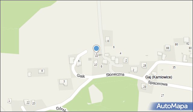 Kobylany, Słoneczna, 12, mapa Kobylany