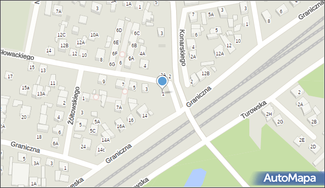 Kobyłka, Słowackiego Juliusza, 1, mapa Kobyłka