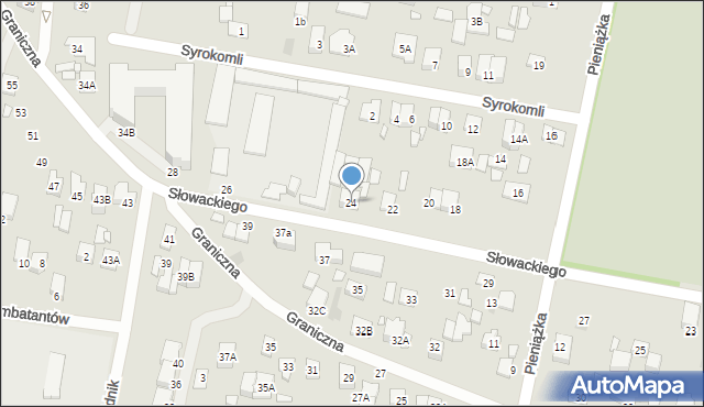 Kobyłka, Słowackiego Juliusza, 24, mapa Kobyłka