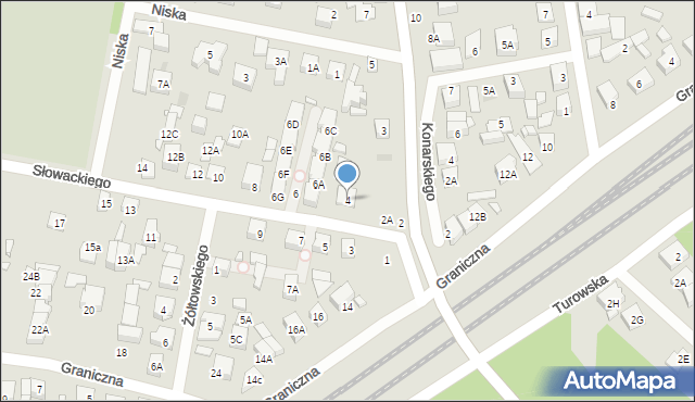 Kobyłka, Słowackiego Juliusza, 4, mapa Kobyłka