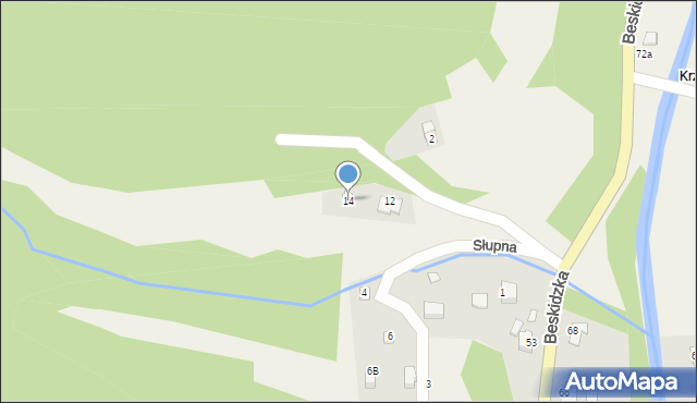 Kocierz Moszczanicki, Słupna, 14, mapa Kocierz Moszczanicki