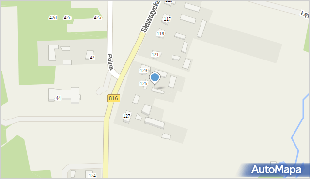 Kodeń, Sławatycka, 125a, mapa Kodeń