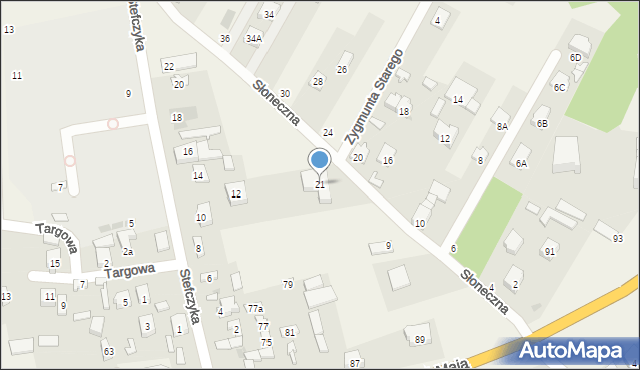 Kołbiel, Słoneczna, 21, mapa Kołbiel