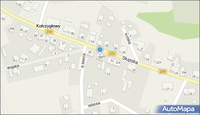 Kołczygłowy, Słupska, 33A, mapa Kołczygłowy