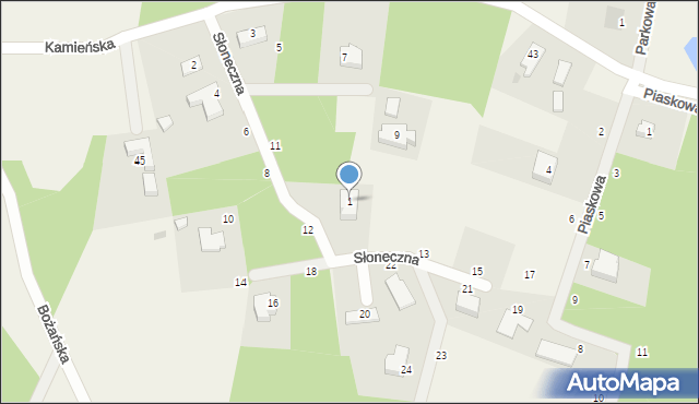 Koleczkowo, Słoneczna, 1, mapa Koleczkowo