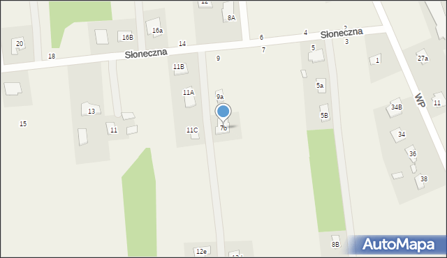 Kolonia Janów, Słoneczna, 7b, mapa Kolonia Janów