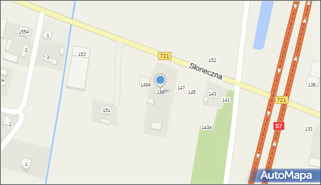 Kolonia Lesznowola, Słoneczna, 149, mapa Kolonia Lesznowola
